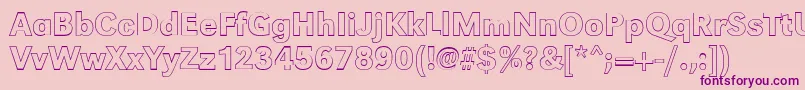 GroteskouMediumRegular Font – Purple Fonts on Pink Background