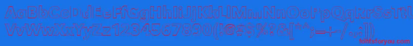 GroteskouMediumRegular Font – Red Fonts on Blue Background