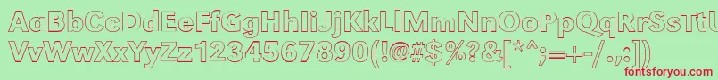 GroteskouMediumRegular Font – Red Fonts on Green Background