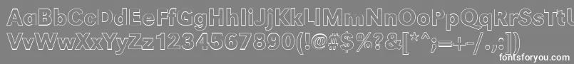 Шрифт GroteskouMediumRegular – белые шрифты на сером фоне