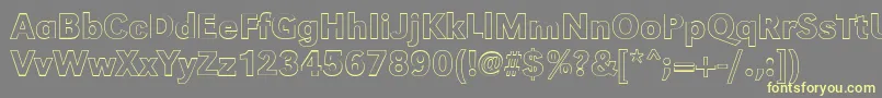 Шрифт GroteskouMediumRegular – жёлтые шрифты на сером фоне