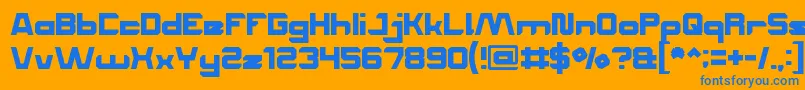 House Font – Blue Fonts on Orange Background