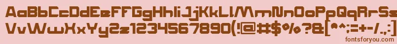 House Font – Brown Fonts on Pink Background