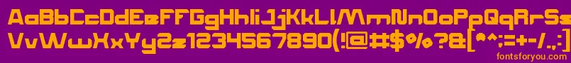 House Font – Orange Fonts on Purple Background