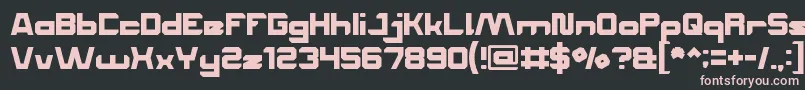 House Font – Pink Fonts on Black Background