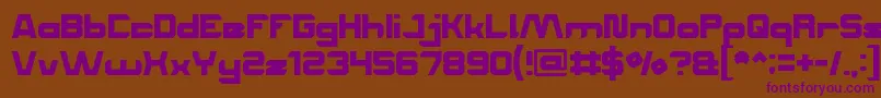 House Font – Purple Fonts on Brown Background
