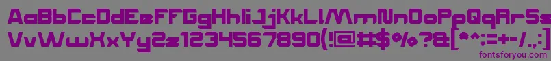 House Font – Purple Fonts on Gray Background