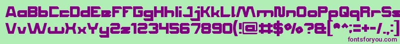 House Font – Purple Fonts on Green Background