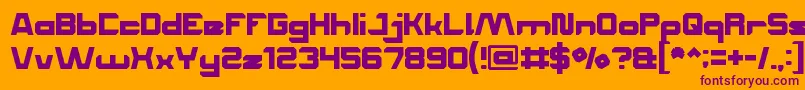 House Font – Purple Fonts on Orange Background
