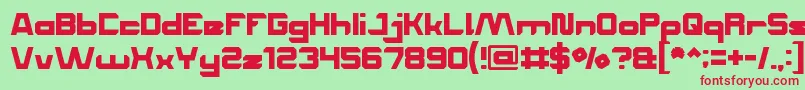 House Font – Red Fonts on Green Background