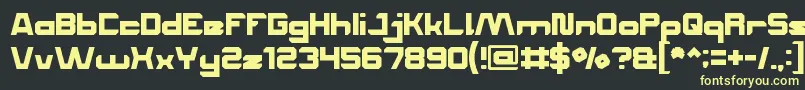 House Font – Yellow Fonts on Black Background