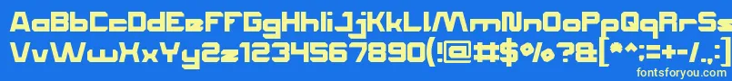 House Font – Yellow Fonts on Blue Background