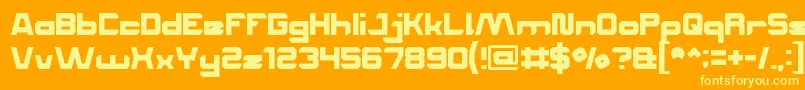 House Font – Yellow Fonts on Orange Background