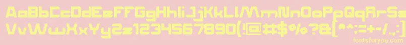 House Font – Yellow Fonts on Pink Background