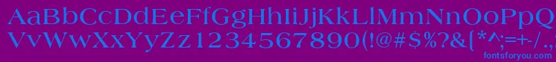 AlmeriaBold-Schriftart – Blaue Schriften auf violettem Hintergrund