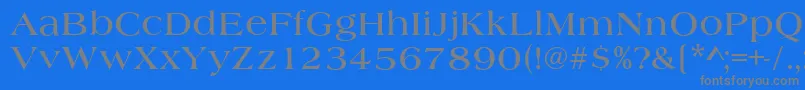 フォントAlmeriaBold – 青い背景に灰色の文字