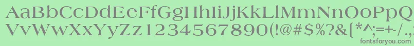 AlmeriaBold Font – Gray Fonts on Green Background