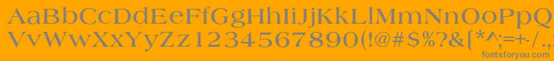 AlmeriaBold-Schriftart – Graue Schriften auf orangefarbenem Hintergrund