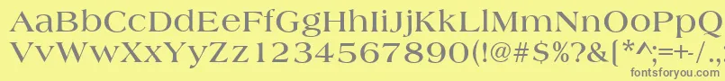 Шрифт AlmeriaBold – серые шрифты на жёлтом фоне