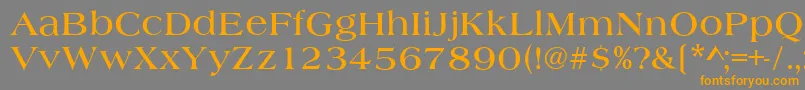 AlmeriaBold-Schriftart – Orangefarbene Schriften auf grauem Hintergrund