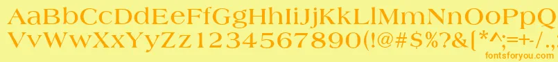 AlmeriaBold Font – Orange Fonts on Yellow Background