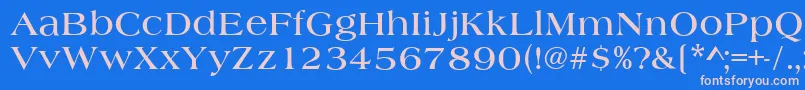 Шрифт AlmeriaBold – розовые шрифты на синем фоне