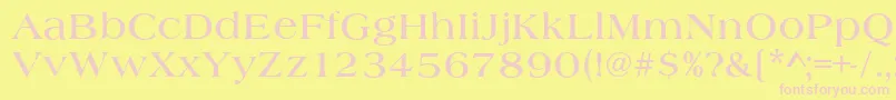 AlmeriaBold Font – Pink Fonts on Yellow Background