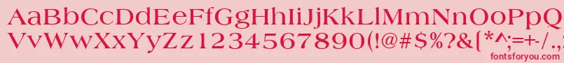 AlmeriaBold-Schriftart – Rote Schriften auf rosa Hintergrund