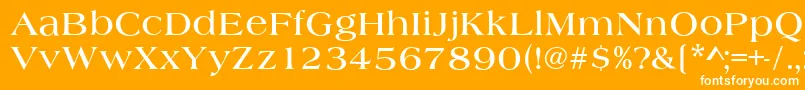 フォントAlmeriaBold – オレンジの背景に白い文字