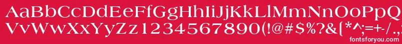 AlmeriaBold Font – White Fonts on Red Background