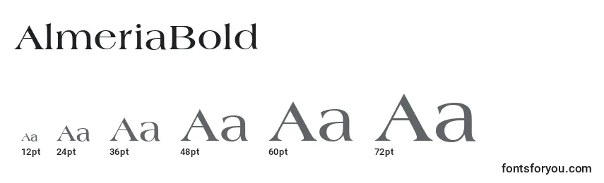 Размеры шрифта AlmeriaBold