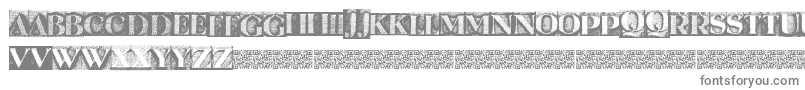 Metalblockserif-Schriftart – Graue Schriften auf weißem Hintergrund