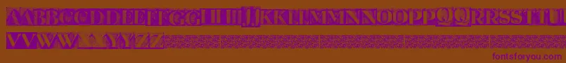 Police Metalblockserif – polices violettes sur fond brun
