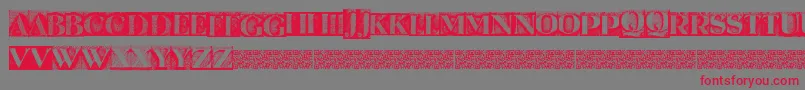 Metalblockserif Font – Red Fonts on Gray Background