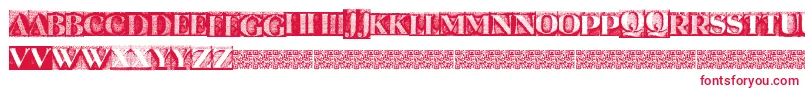 Metalblockserif-fontti – punaiset fontit valkoisella taustalla