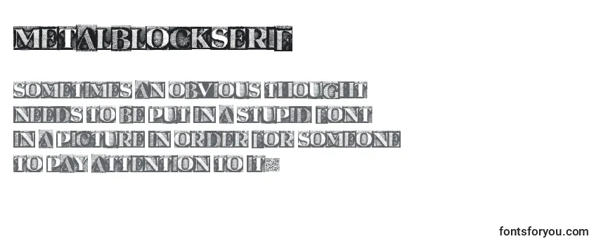 Metalblockserif Font