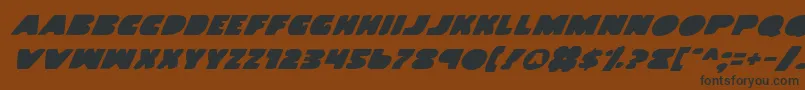 LandWhaleItalic Font – Black Fonts on Brown Background