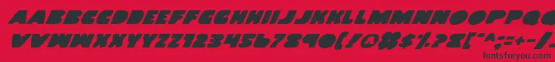 LandWhaleItalic Font – Black Fonts on Red Background