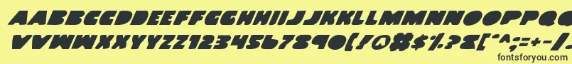 LandWhaleItalic Font – Black Fonts on Yellow Background