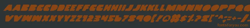 LandWhaleItalic-fontti – ruskeat fontit mustalla taustalla
