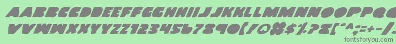 LandWhaleItalic Font – Gray Fonts on Green Background