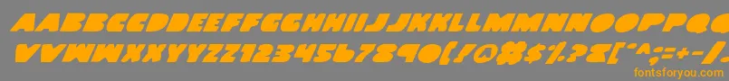 LandWhaleItalic Font – Orange Fonts on Gray Background