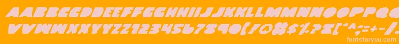 LandWhaleItalic Font – Pink Fonts on Orange Background