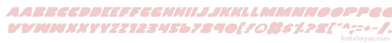 LandWhaleItalic Font – Pink Fonts on White Background