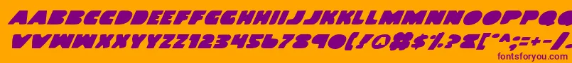 LandWhaleItalic Font – Purple Fonts on Orange Background