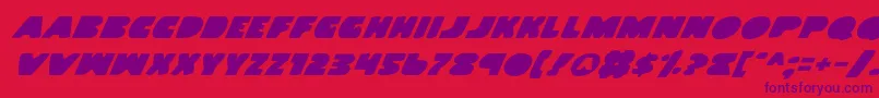 LandWhaleItalic Font – Purple Fonts on Red Background