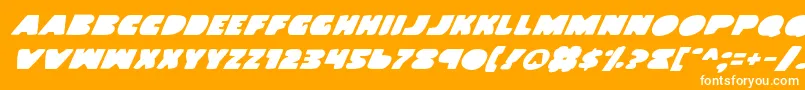 LandWhaleItalic Font – White Fonts on Orange Background