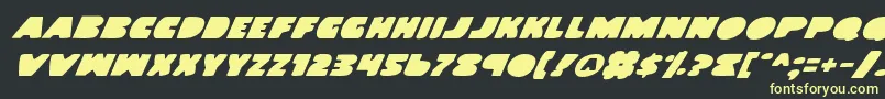 LandWhaleItalic Font – Yellow Fonts on Black Background
