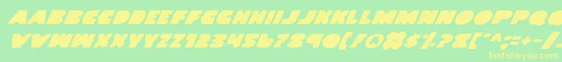 LandWhaleItalic Font – Yellow Fonts on Green Background