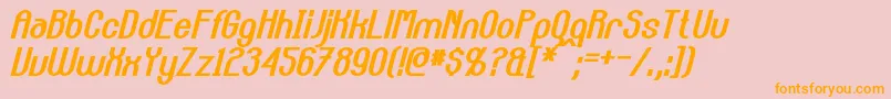 CarltonBoldItalic Font – Orange Fonts on Pink Background